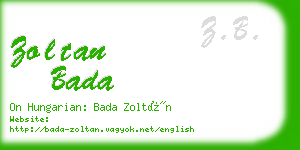 zoltan bada business card